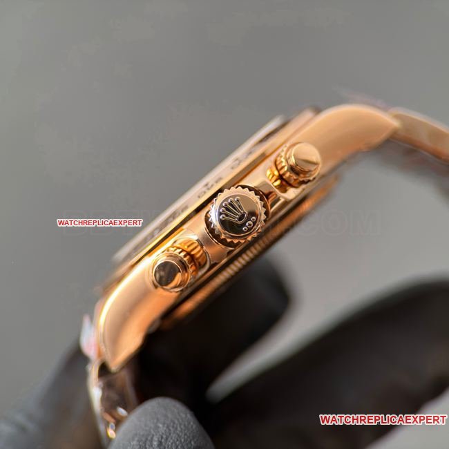 Best replica watch DaytonaCBD factory Rolexrose gold case meteorite disc 4130side live photo