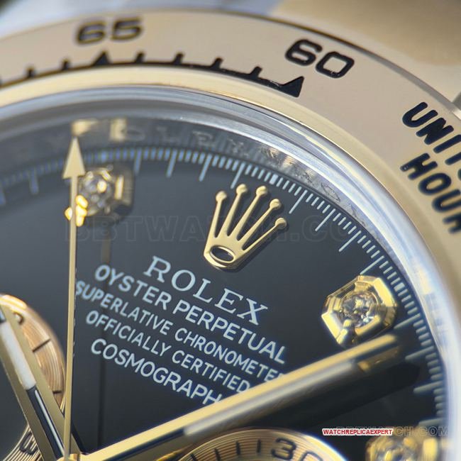 CBD Factory Daytona super clone watch Rolexblack dial gold steel bracelet4130front live photo