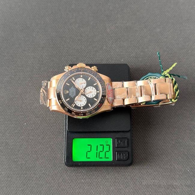 CBD Factory Daytona optimal replica watch Rolexrose gold Le Mans black dial4132 weight live photos