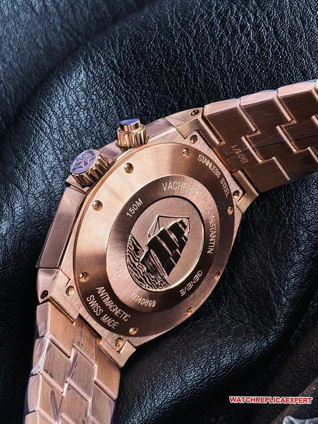 1:1replica watch KR factory across the world Vacheron Constantinrose goldblack dial47450front live photoside live photo