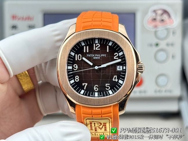 Aquanaut 5167 Meilleure réplique de montre de PPM Factory avec cadran marron foncé, boîtier en or rose, profil de 8,2 mm Patek Philippe — luxury replica watch guide | Watch Replica Expert