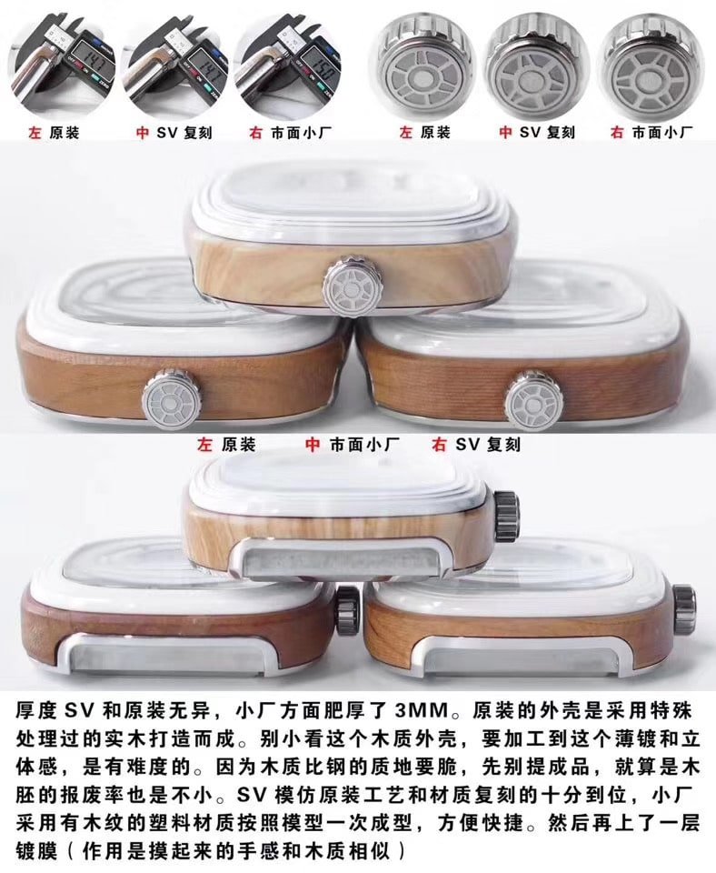 Sevenfriday- P series P1B/03 automatic movementladies' watch global limited edition genuine and fake comparison thickness chart