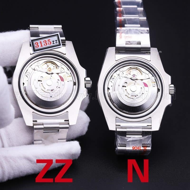 Rolex Black Submariner Replica Watch ZZ Factory Challenges N Factory V10S: Comparative Review with Movement Diagram