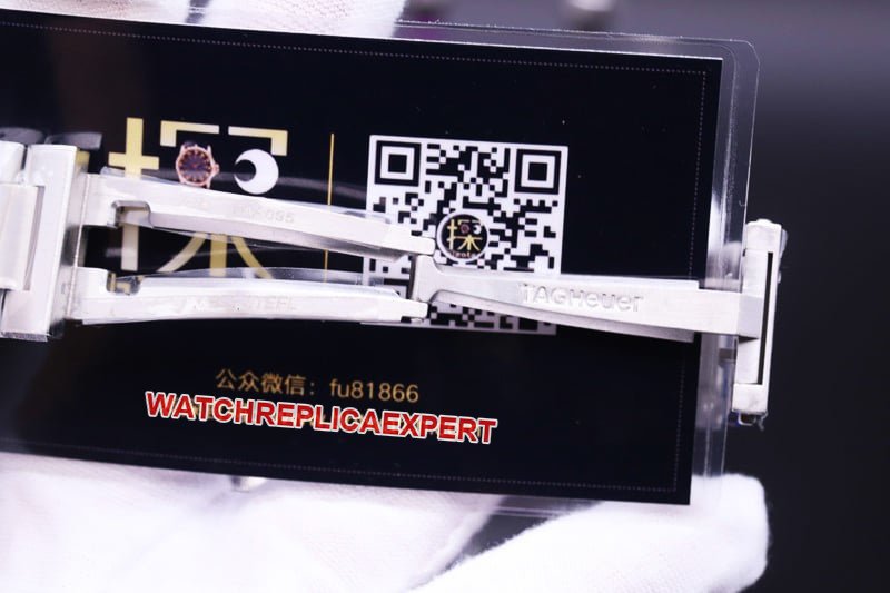 xf factory TAG Heuer hollow Carrera racing hollow replica watch steel bracelet clasp picture