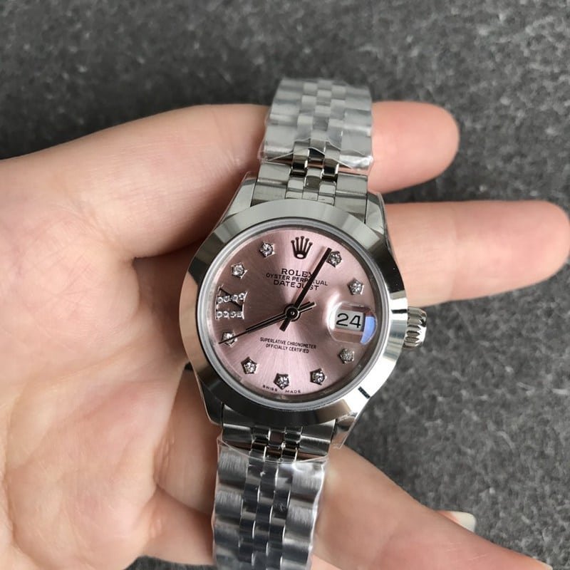 Rolex Datejust 28 mm Relógio feminino Rolex 28 mm – elegante réplica mecânica com mostrador rosa, molde aberto 1: 1, imitação fina — detailed review and buying guide | Watch Replica Expert