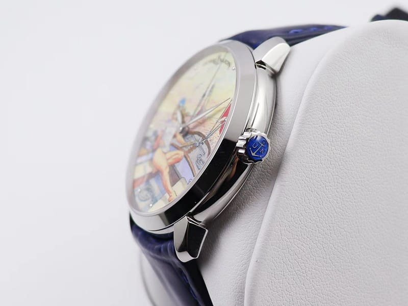 Athens high-quality replica gilt classic series watch 3202-136LE-2/MANARA.02 side view