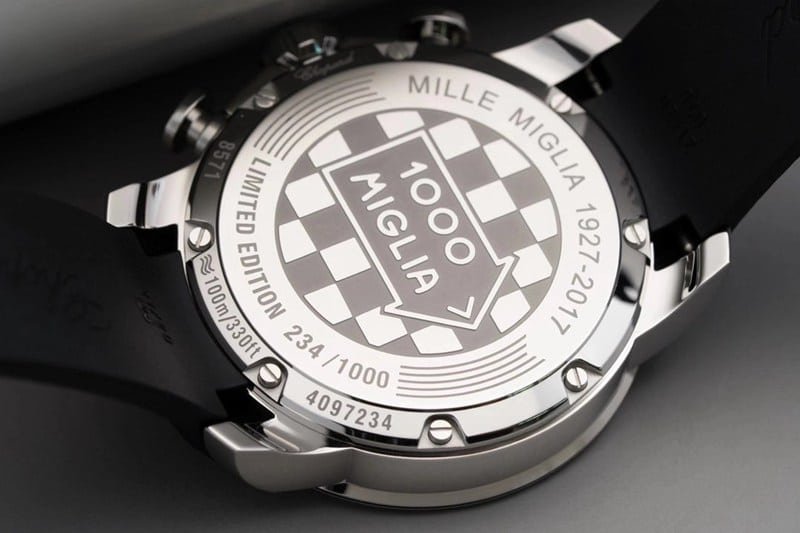 Replica watch ChopardV7 factory racing series rose goldblack dial boutique men's mechanical watch back cover picture