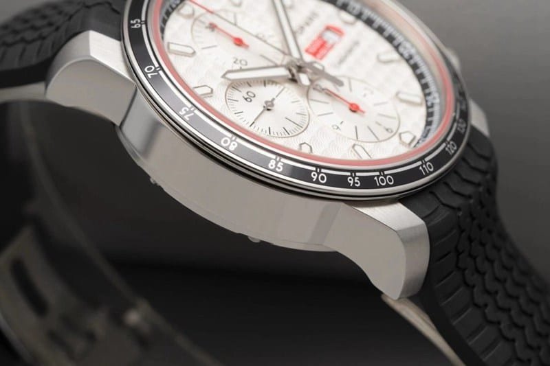 Replica watch ChopardV7 factory racing series rose goldblack dial boutique men's mechanical watch side view