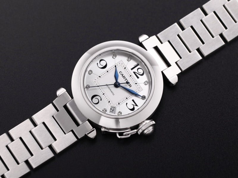 V9 Factorysuper clone watch Cartier Pasha series W31074M7 ladies automatic movementwhite dial front view