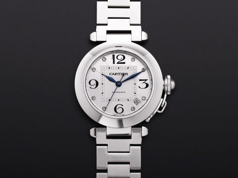 V9 Factorysuper clone watch Cartier Pasha series W31074M7 ladies automatic movementwhite dial front view