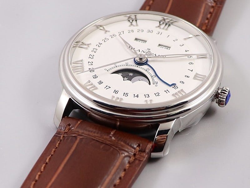 OM FactoryBlancpainsuper clone watch villeret classic 6654 new V3 upgraded version 0.6mm thinner than V2 white dialdetail shots