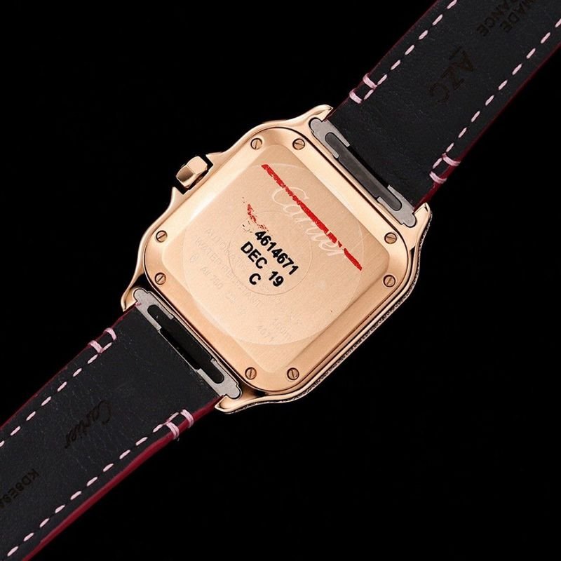 Cartier Santos watch medium model replica watch back cover picture