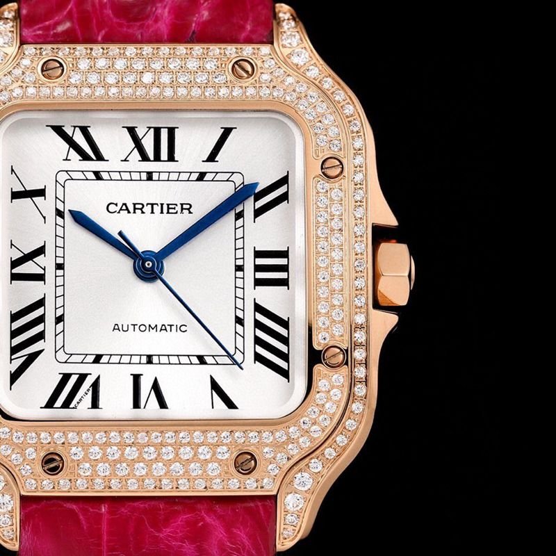 CartierSantos watch medium model replica watch detail shots