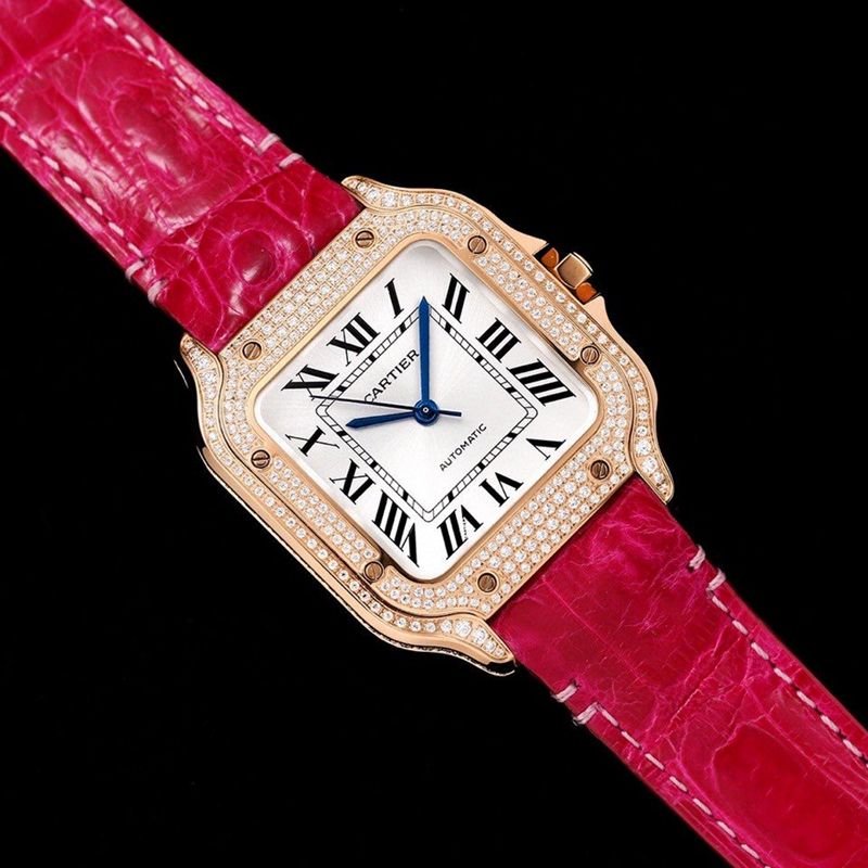 Cartier Santos watch medium model replica watch front view