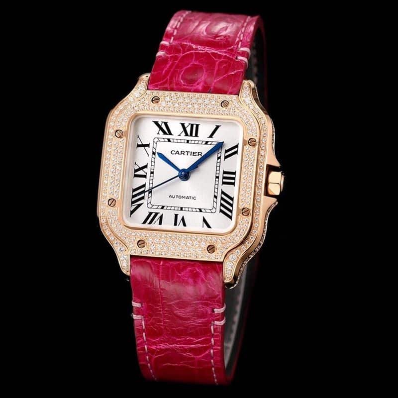 Cartier Santos watch medium model replica watch front view