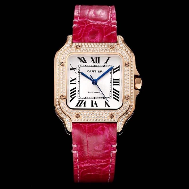Cartier Santos watch medium model replica watch front view