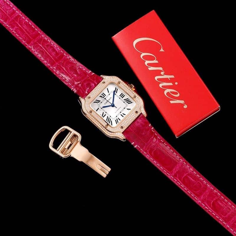 Cartier Santos watch medium model replica watch front view