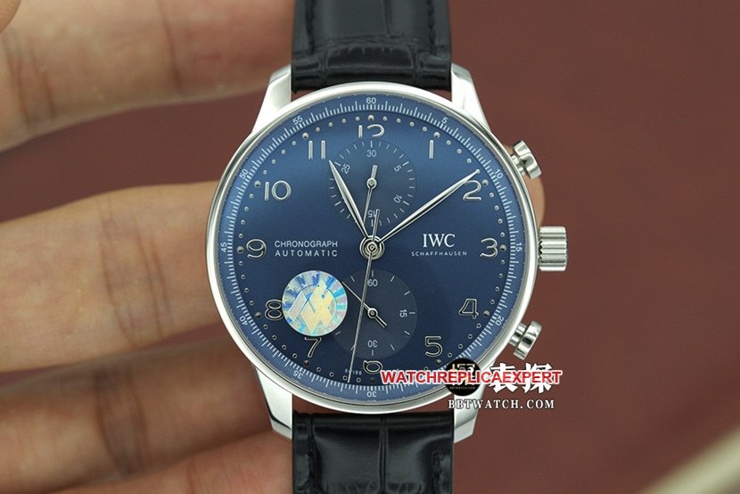 Reloj Réplica ZF Portuguese IW371606 1:1 con Disco Azul, Correa Mecánica Cronógrafo y Detalles Maravillosos — luxury replica watch guide | Watch Replica Expert