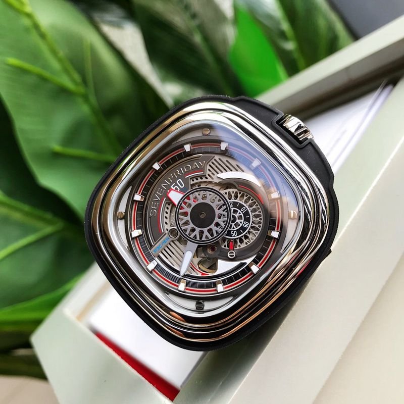 sevenday display fivesevenFRIDAY P3C/01 watch replica watch front view