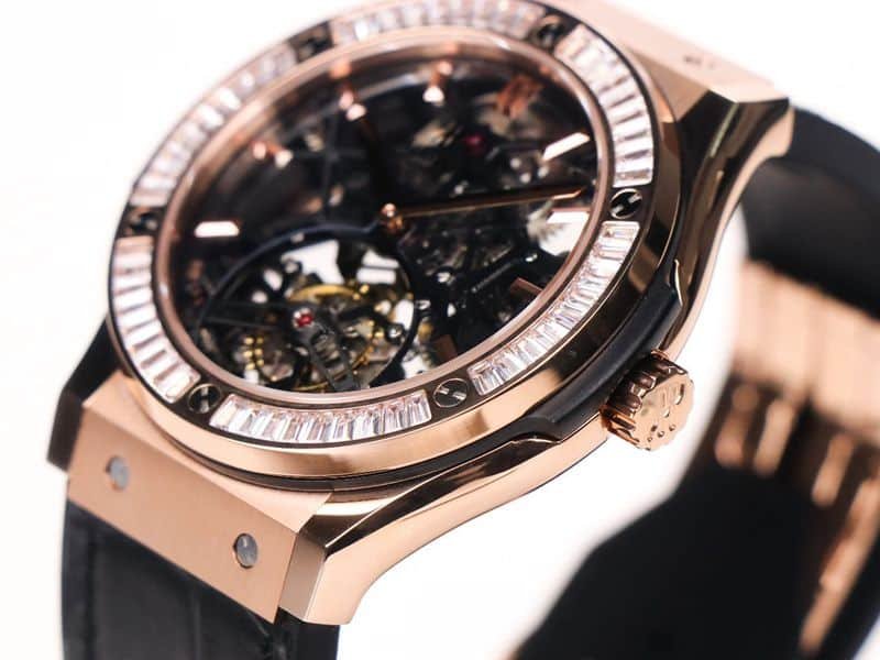 Hublot high-quality replica watch (Hublot) Classic Fusion (CLASSIC FUSION) series tourbillon watch side view