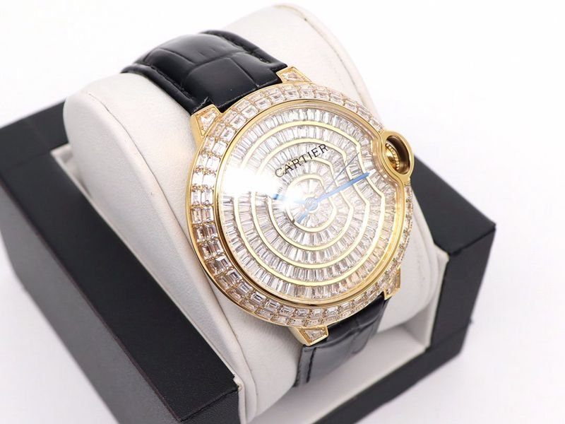 Cartier Blue Balloon Square Diamond Full Star Watch Front View