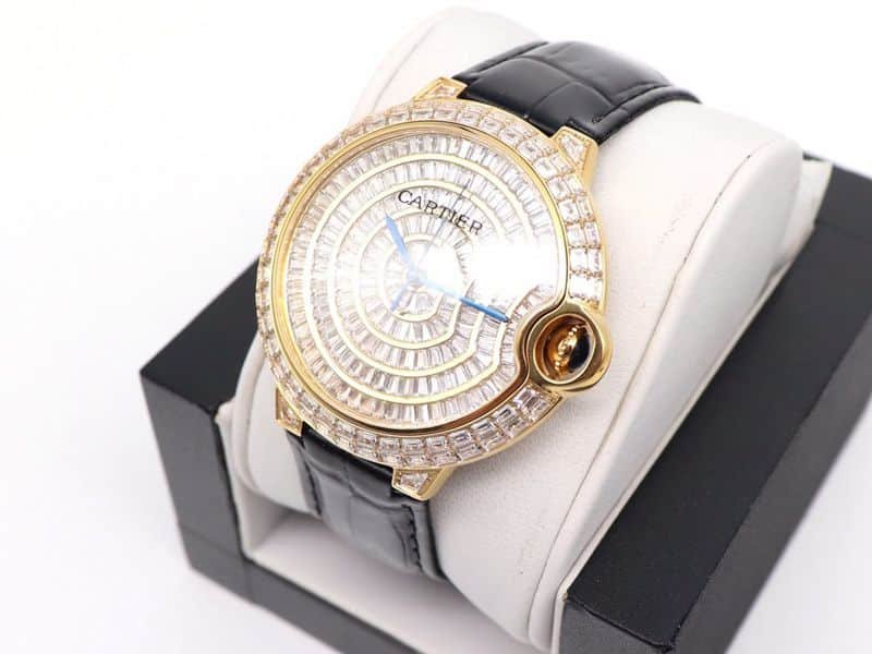 Cartier Blue Balloon Square Diamond Full Star Watch Front View