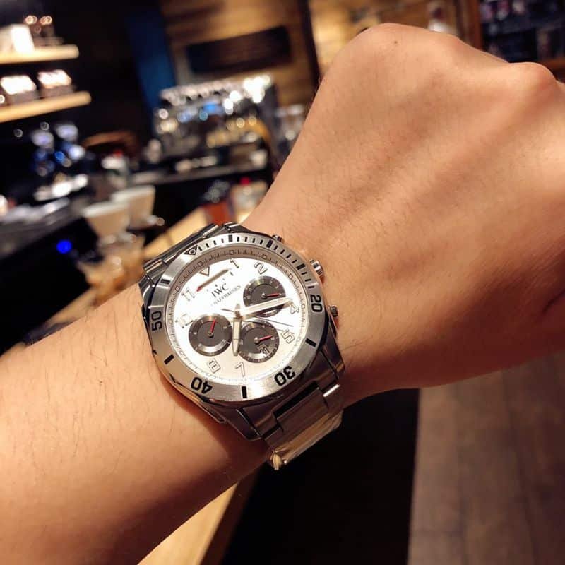 IWC Replica watch IWC kinetic energy reserve display sun, moon and stars Air Force One Special Forces watch front view