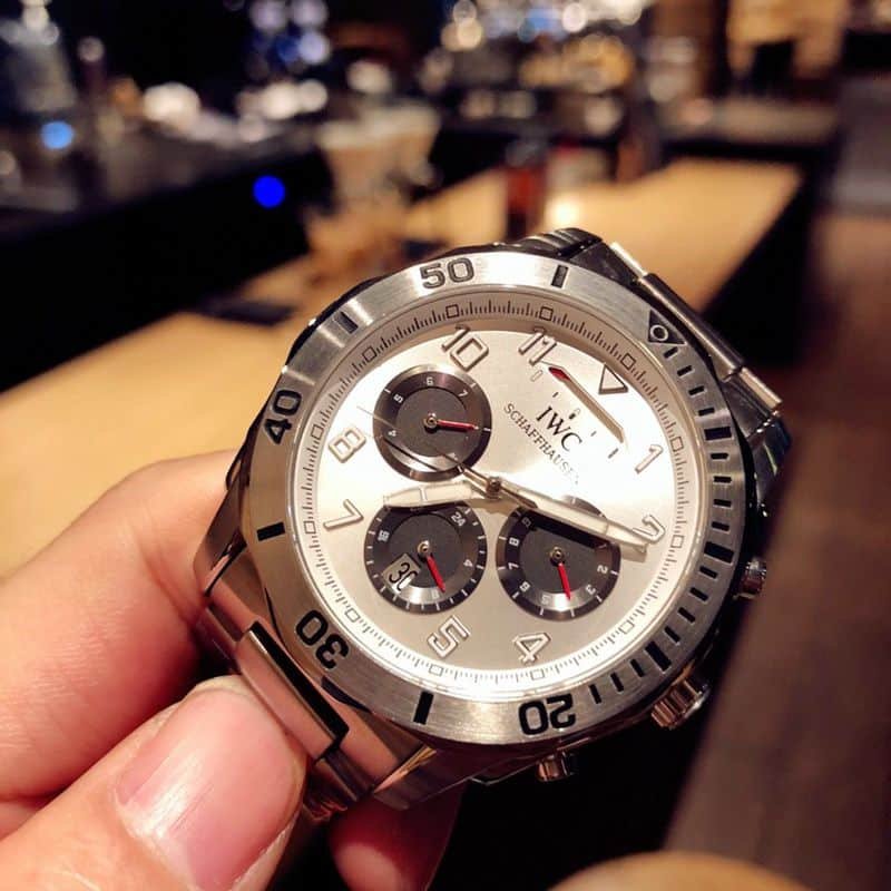 IWC Replica watch IWC kinetic energy reserve display sun, moon and stars Air Force One Special Forces watch front view