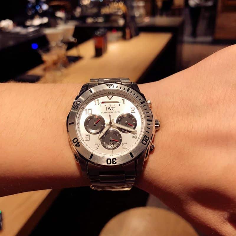 IWC Replica watch IWC kinetic energy reserve display sun, moon and stars Air Force One Special Forces watch front view