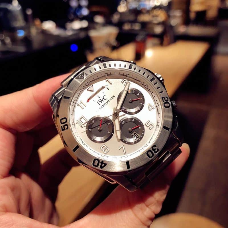 IWC Replica watch IWC kinetic energy reserve display sun, moon and stars Air Force One Special Forces watch front view