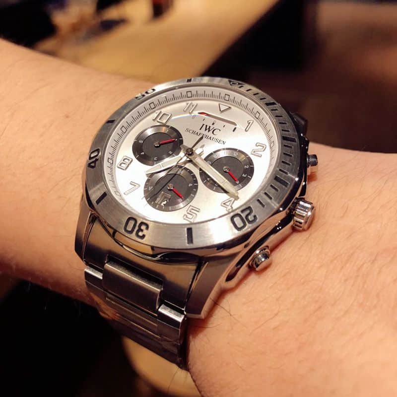 IWC Replica watch IWC kinetic energy reserve display sun, moon and stars Air Force One Special Forces watch front view