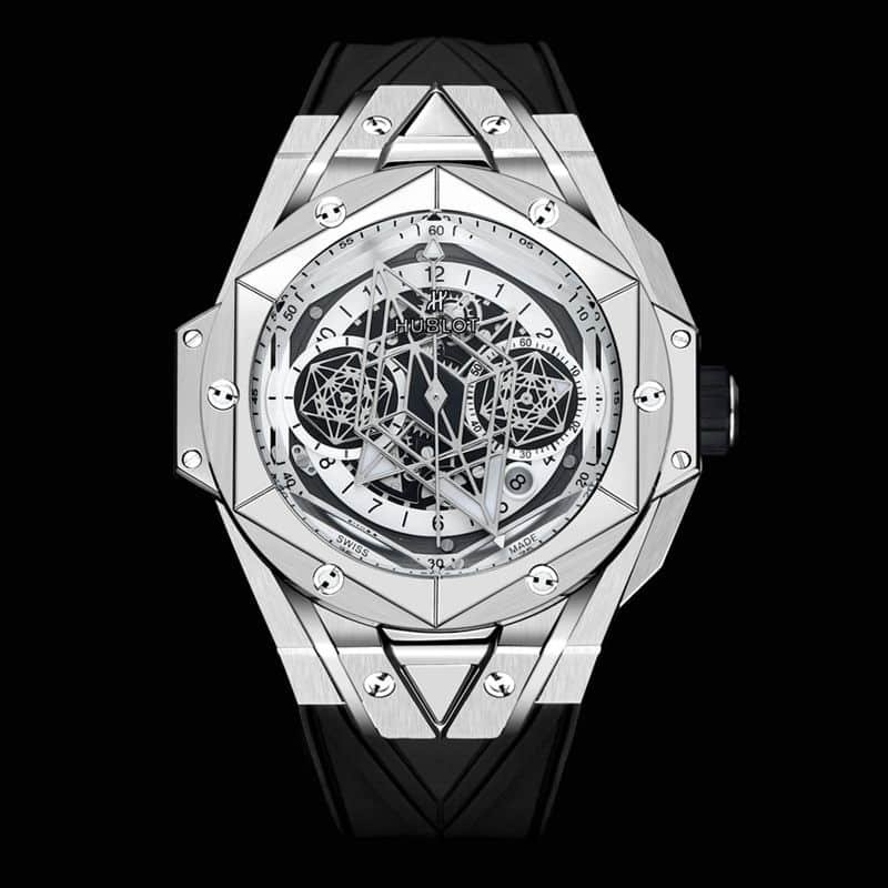 HublotHublotsuper clone watch new BigBangSangBleuII tattoo men's mechanical watch front view