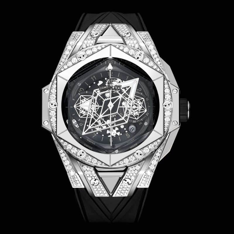 HublotHublotreplica watch new BigBangSangBleuII tattoo men's mechanical watch front view