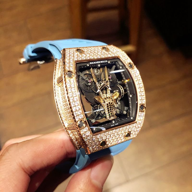 Richard Mille high-quality replica watch RichardMille Gypsophila series men's mechanical watch side view