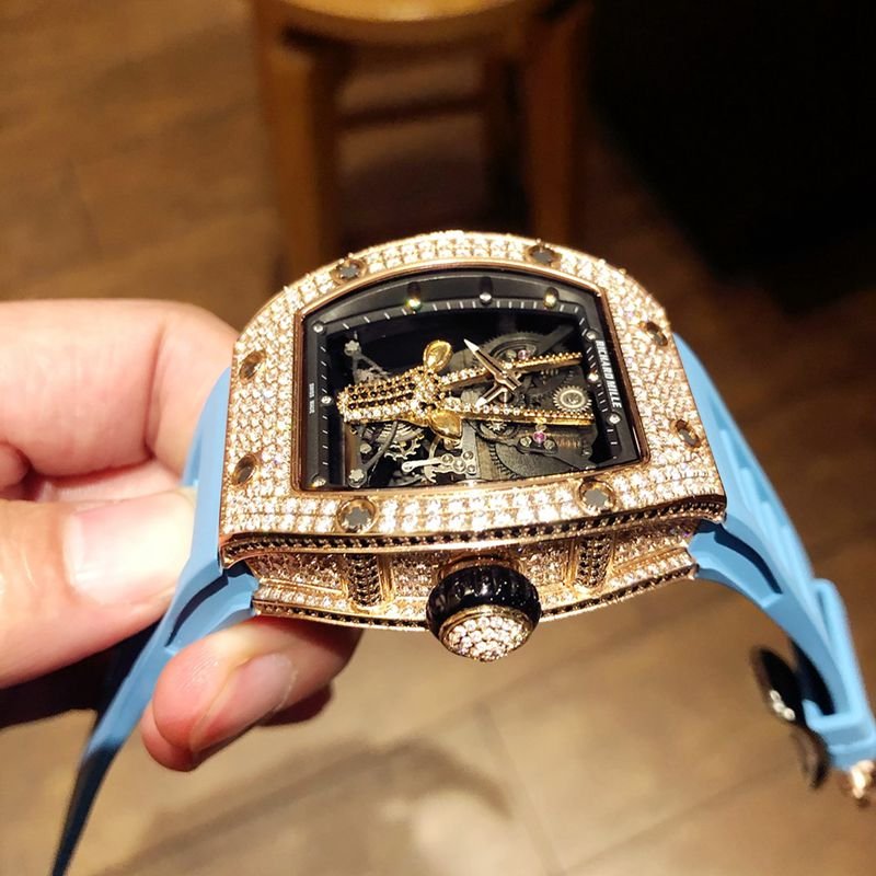 Richard Mille high-quality replica watch RichardMille Gypsophila series men's mechanical watch side view