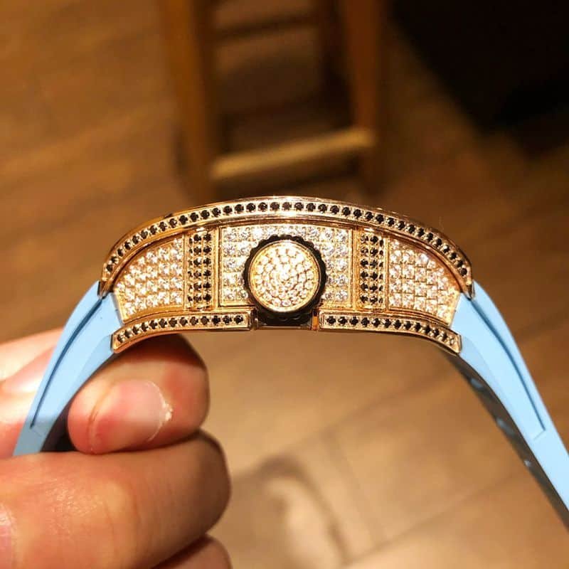 Richard Mille high-quality replica watch RichardMille Gypsophila series men's mechanical watch side view