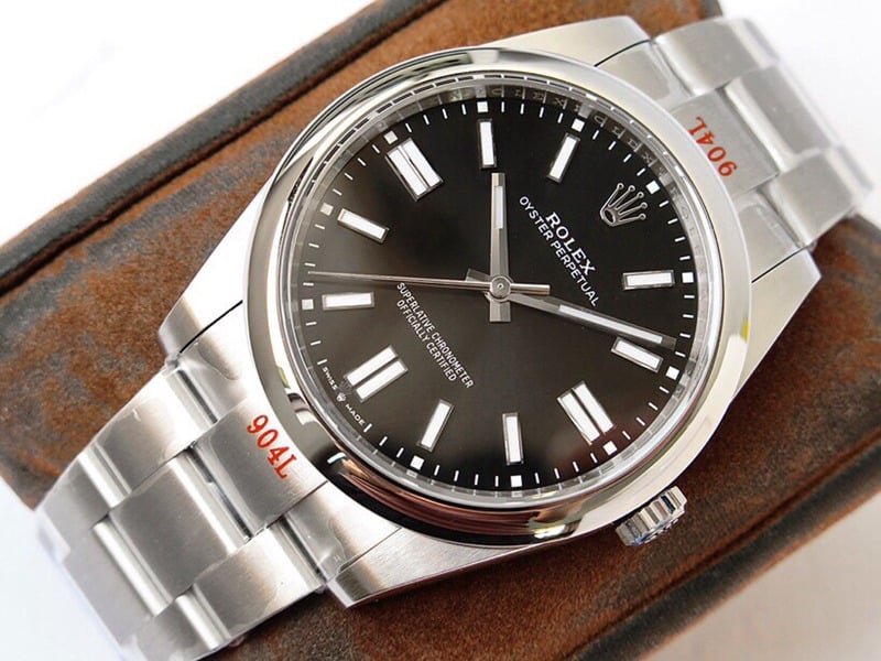 GS factory Rolextop-tier replica watch Oyster Perpetual Pokémon 41mm black dial front view