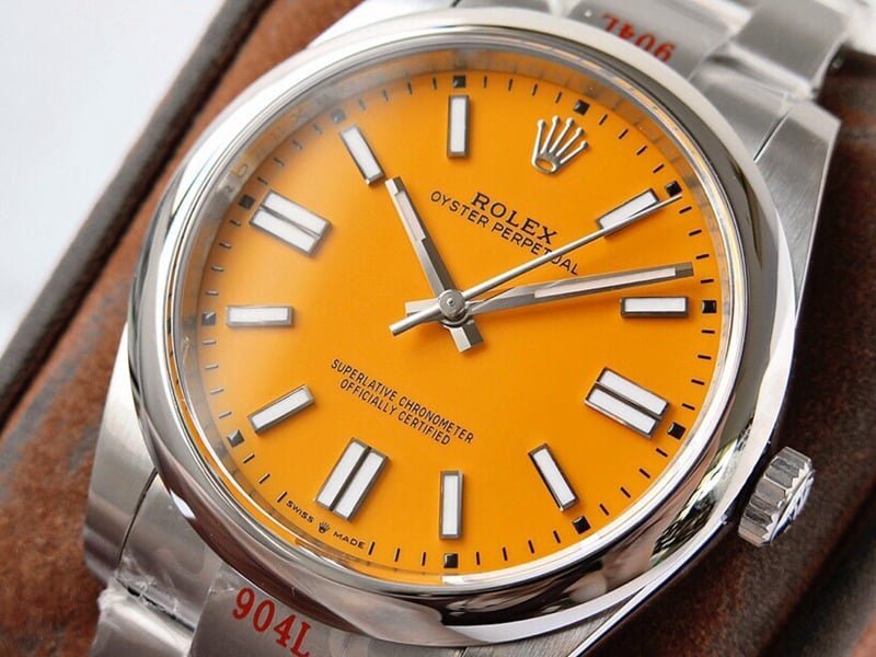 GS factory Rolextop-tier replica watch Oyster Perpetual Pokémon 41mm yellow plate front view