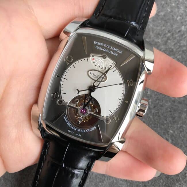 Parmigiani Fleurier top-tier replica watch tourbillon men's square watch front view