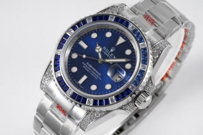 top-tierRolexsuper cloneGMT-Master type II watch back diamond customized version luxury sparkling classic trend front view