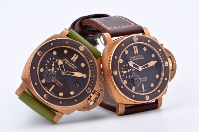 VStop-tier replica Paneraibronze king PAM968 diameter 47MM men's tough guy watch front view