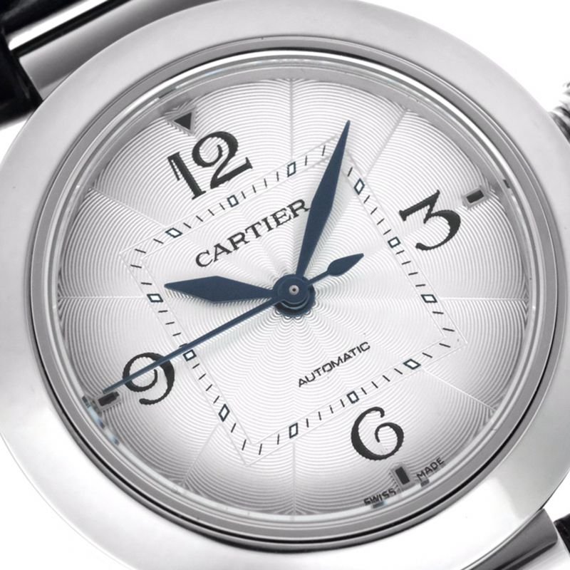 Cartiertop-tiersuper clone watch Pasha series ladies full automatic movement watch white face front view