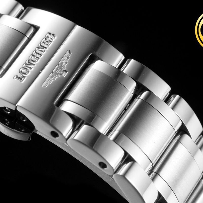 Longinestop-tier replica watch master series men's mechanical black watch clasp picture