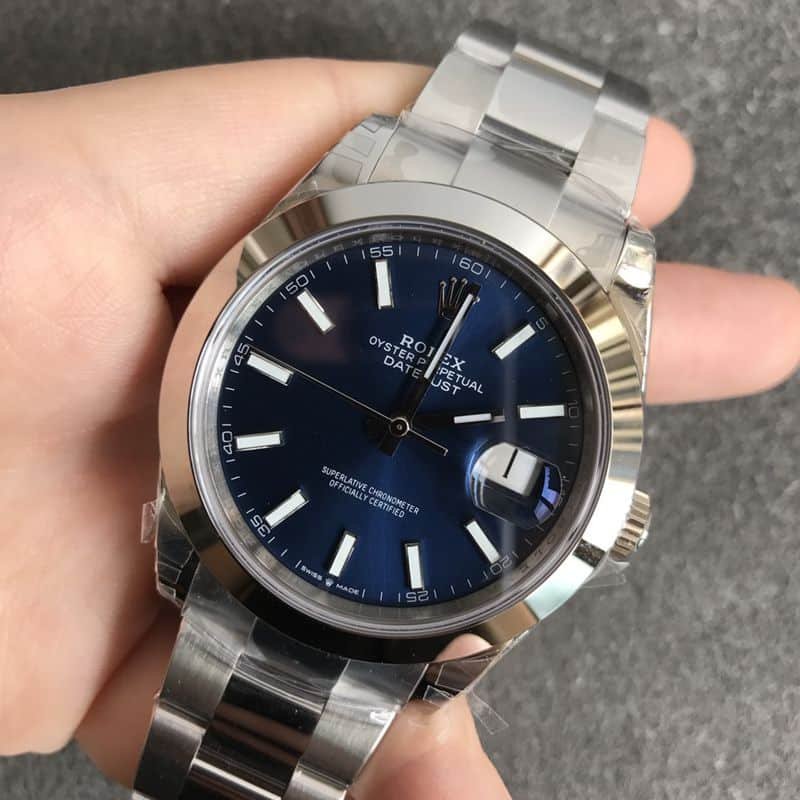 Rolextop-tier replica watch log blue series men's mechanical watch front view