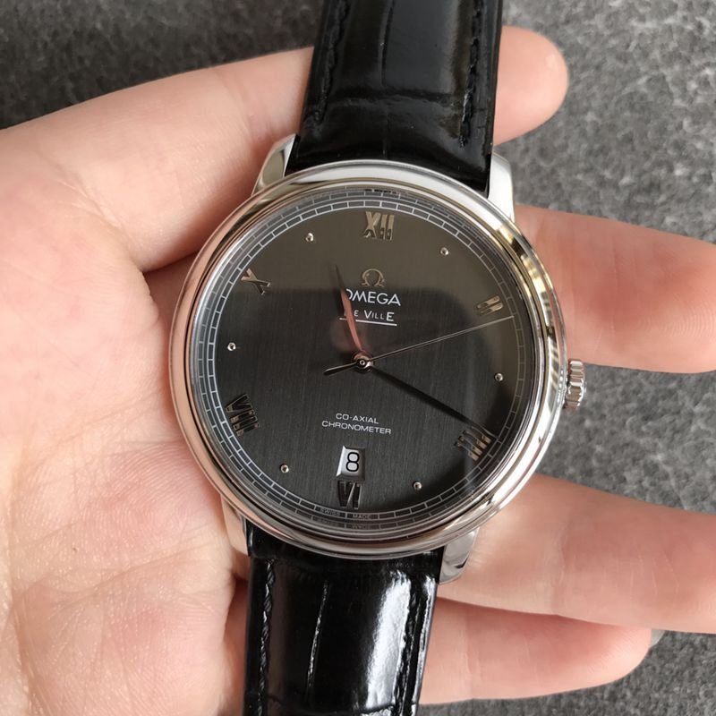 Omegatop-tiersuper clone watch Diefei series gray men's mechanical watch front view