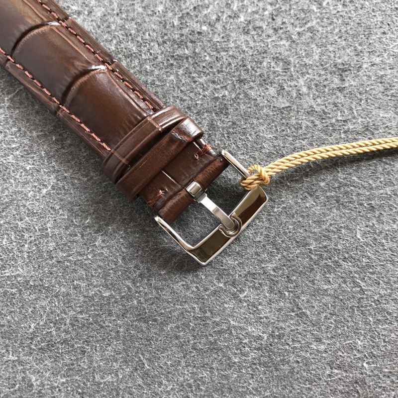 Omegatop-tier replica watch Diefei series men's gold plate leather strap mechanical watch clasp picture