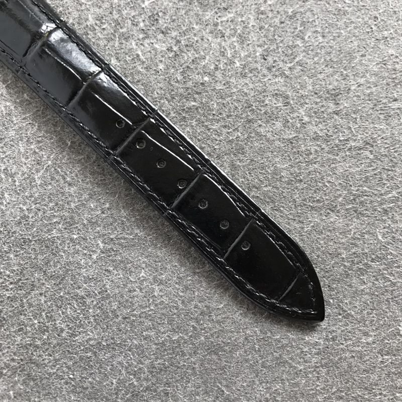 Omegatop-tier replica watch De Ville series men's leather strapblack dial watch bracelet picture