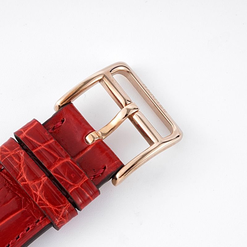 Hermès top-tier super clone watch HeureH three-hand series ladies quartzrose gold watch clasp picture