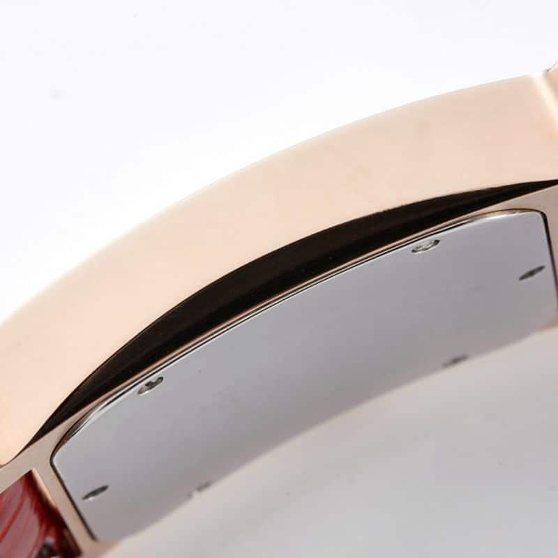 Hermès top-tier super clone watch HeureH three-hand series ladies quartzrose gold watch side view