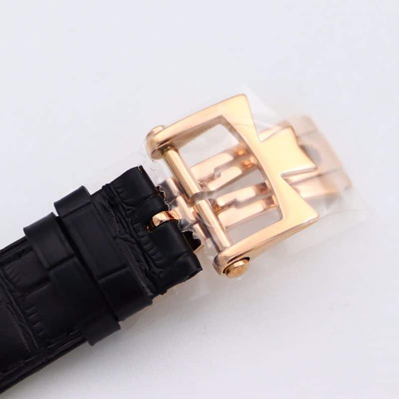 Vacheron Constantintop-tiersuper clone watch Traditionnelle series tourbillonwhite dialleather strap men's gold watch clasp picture
